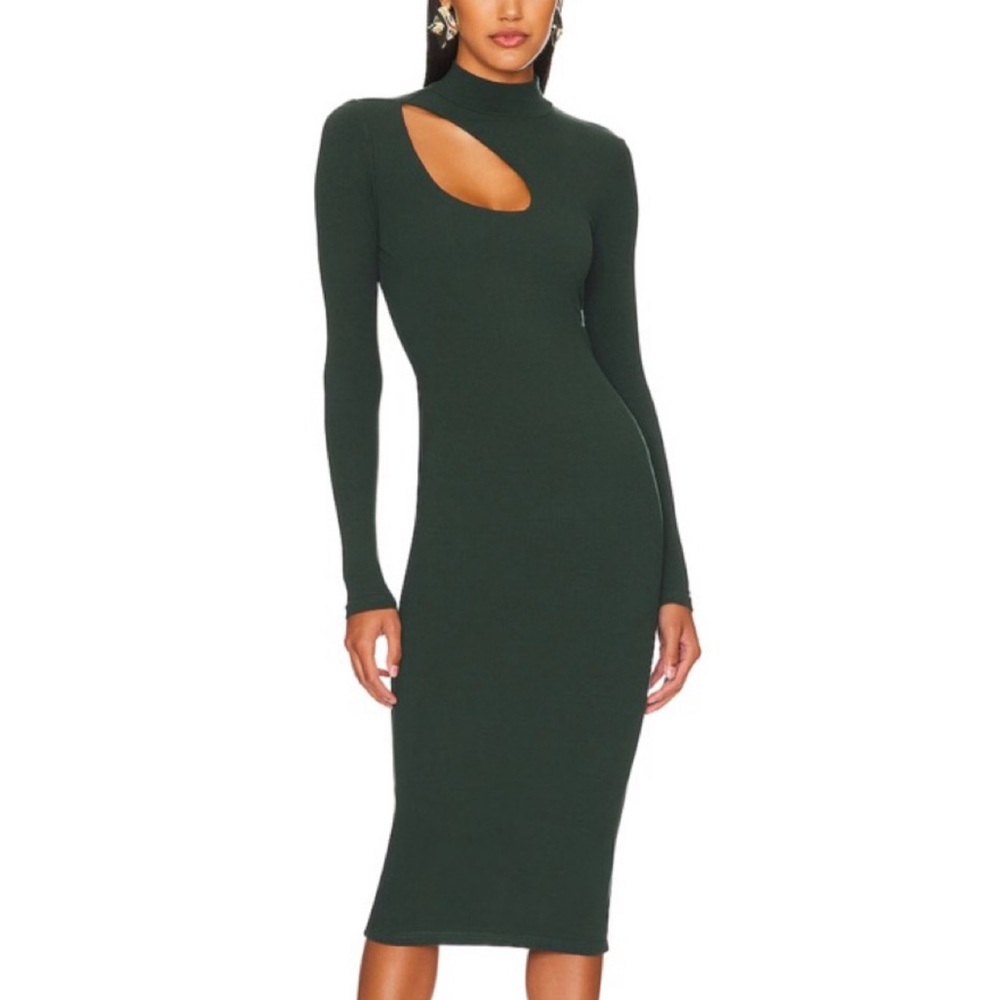 Remi X Revolve | Lori Midi Dress in Forest Green